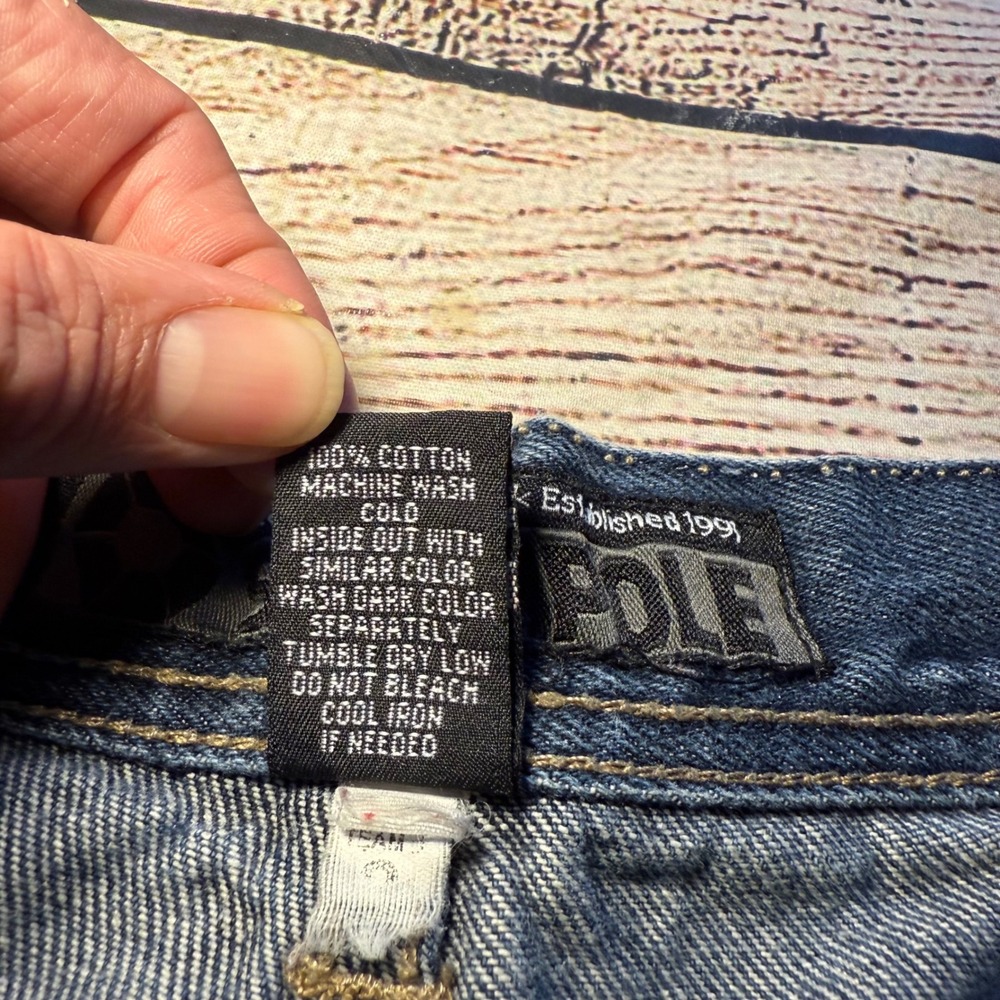 Southpole Y2K Baggy Jeans Blue Denim Mens 41x31 Streetwear Barrel Jeans Wide Leg - Picture 6 of 10